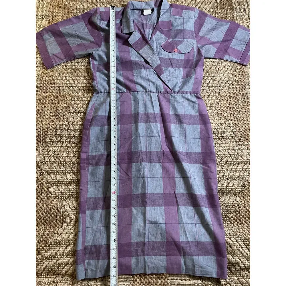 Vtg. Stash Plaid Short Sleeve Dress SZ 11/12